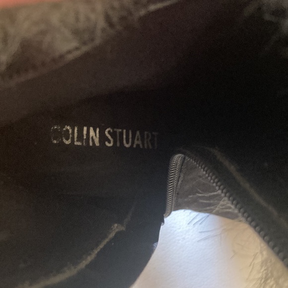 Colin Stuart black ankle boots w/ wooden heel tosses & studs.. See pictures. 🔥 - Picture 8 of 11